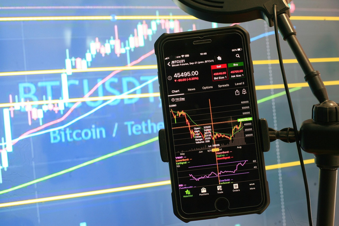Bitcoin price surges with trading chart