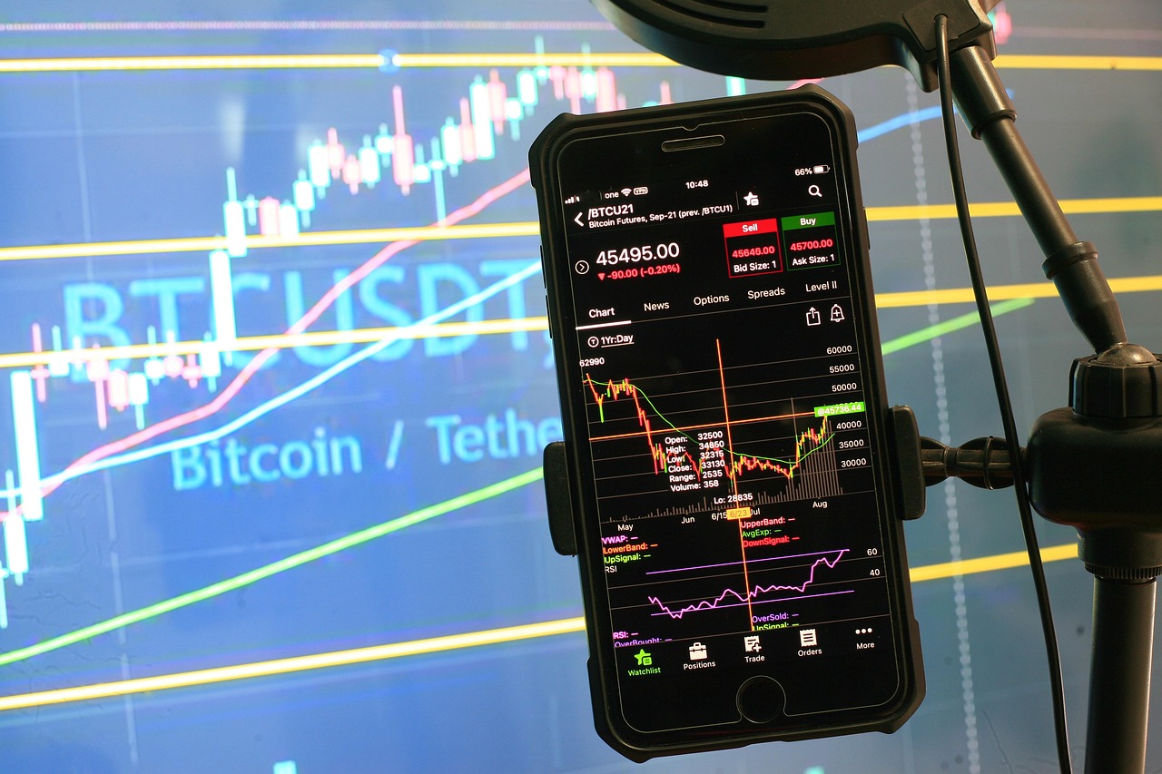 Bitcoin price surges with trading chart